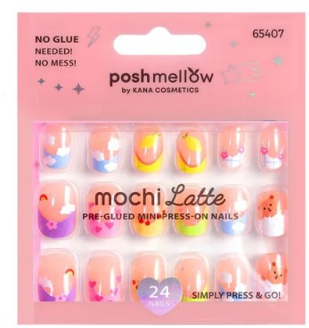 Poshmellow Mochi Latte Pre-Glued Mini Press-On Nails – 65407 - ANNS BEAUTY SUPPLY
